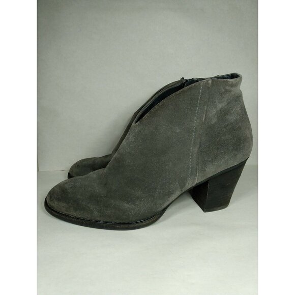 Paul Green Delgado Womens Gray Suede Block Heel Ankle Boots Booties US 8 Fits 9 - Picture 3 of 10